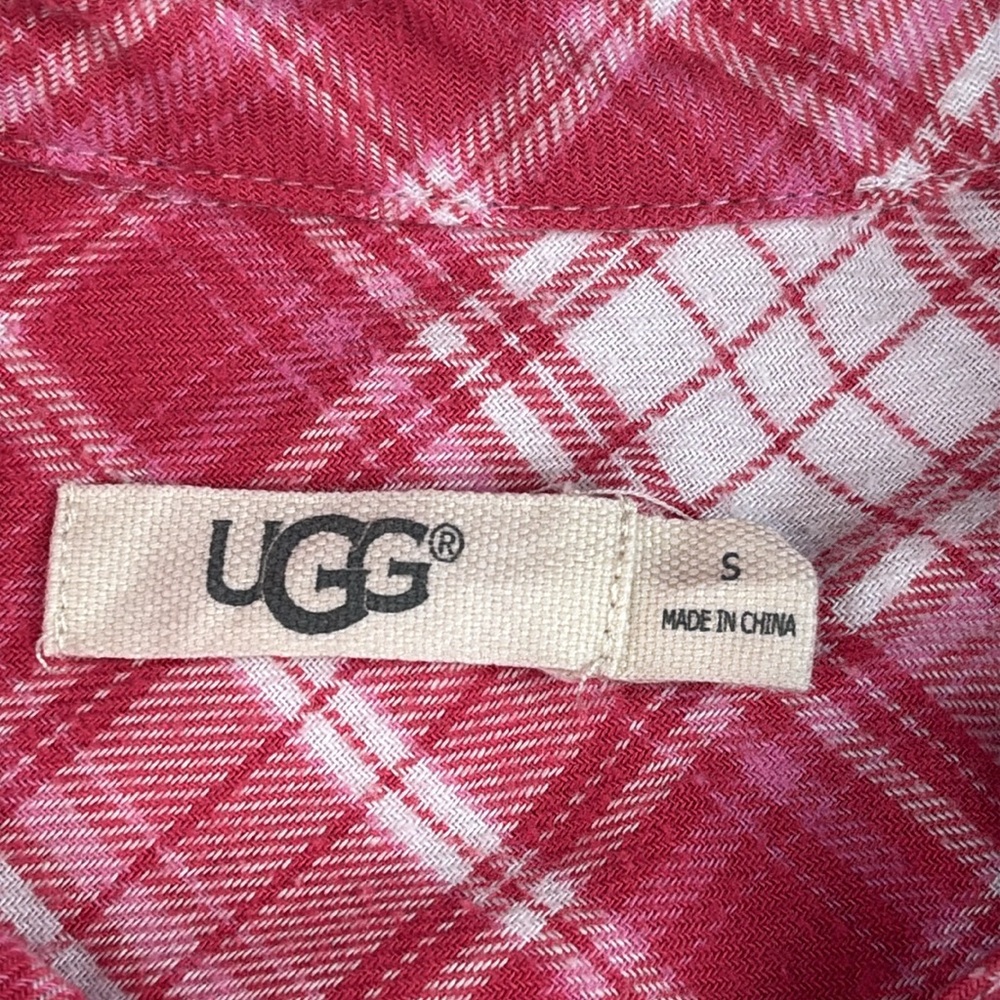 Ugg Shirt Womens Small Red Plaid Long Sleeve Tunic View 5